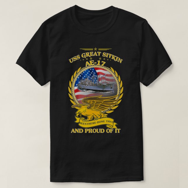 USS Great Sitkin (AE17) T-Shirt (Design vorne)