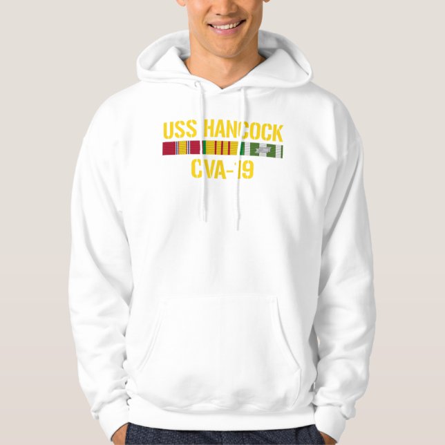 USS Hancock CVA19 Vietnam Veteran Hoodie (Vorderseite)
