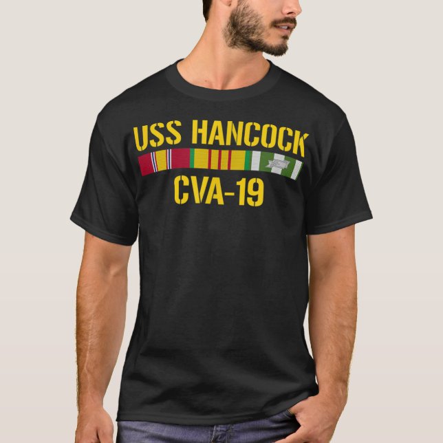 USS Hancock CVA19 Vietnam Veteran T-Shirt (Vorderseite)