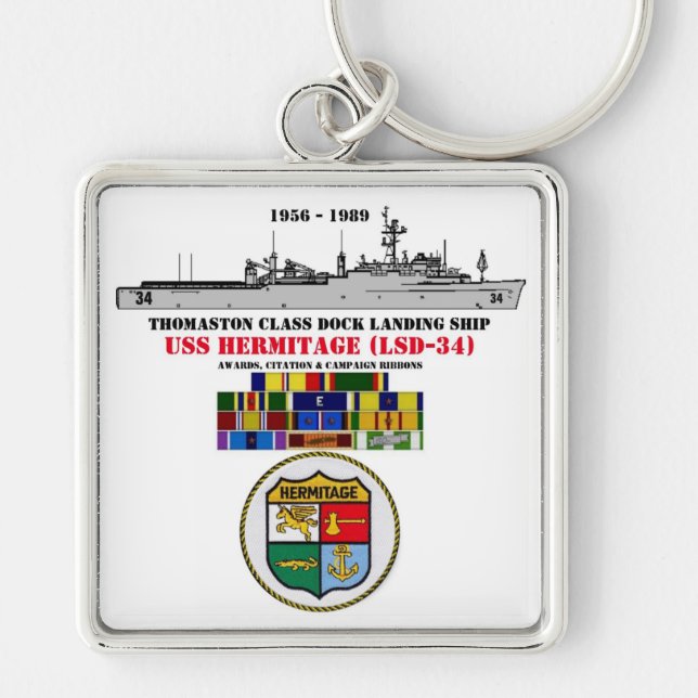 USS HERMITAGE (LSD-34) SCHLÜSSELANHÄNGER (Vorne)