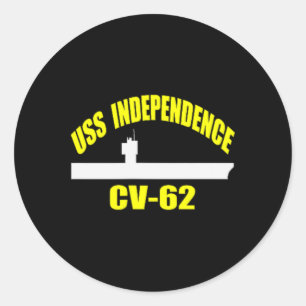 Uss Independence Cv-62 Flugzeugträger Väter Da Runder Aufkleber