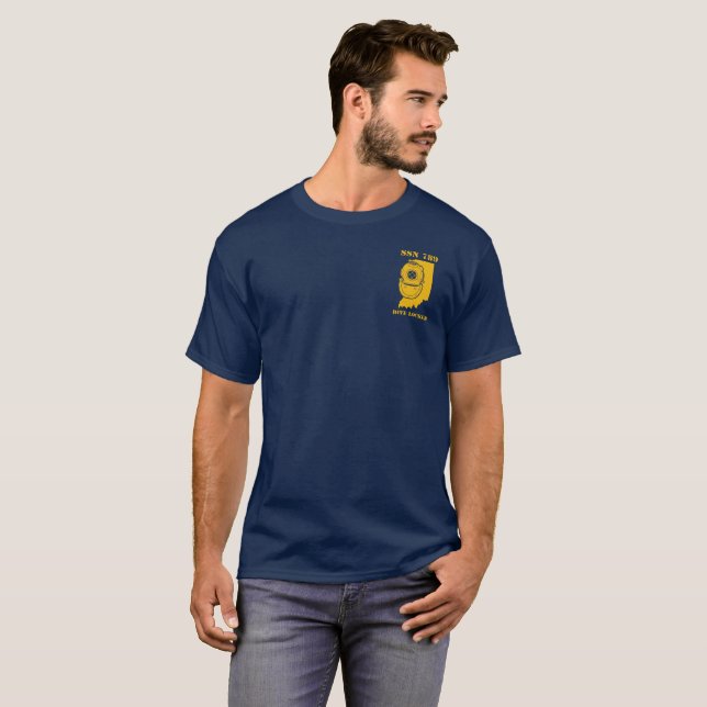 USS Indiana Tauchen-Schließfach-T - Shirt (Vorne ganz)