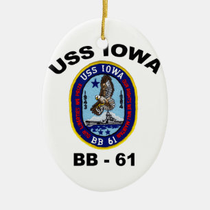 USS Iowa BB-61 Keramik Ornament