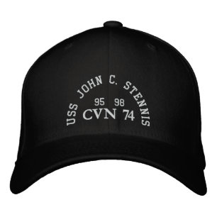 USS JOHN C. STENNIS, CVN 74, BESTICKTE BASEBALLKAPPE