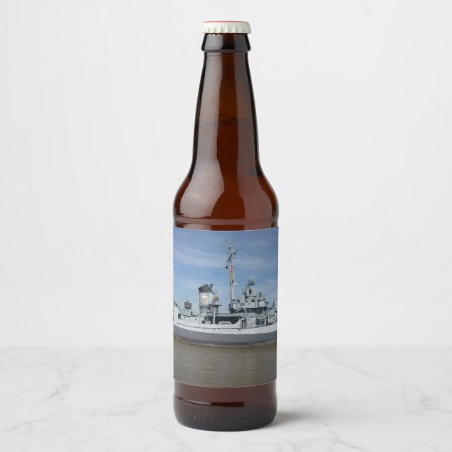 USS KIDD 661 Flasche Bierflaschenetikett (Vorderseite)