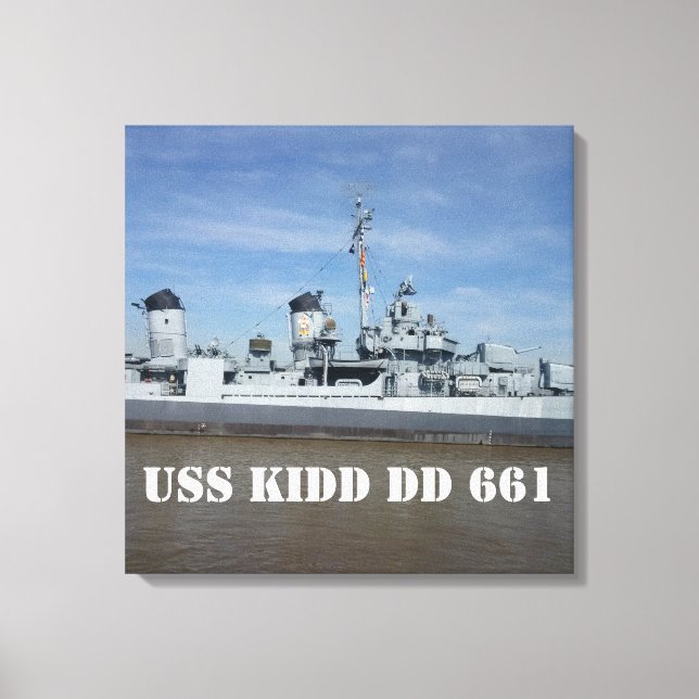 USS KIDD DD 661 Canvas Print Leinwanddruck (Vorderseite)