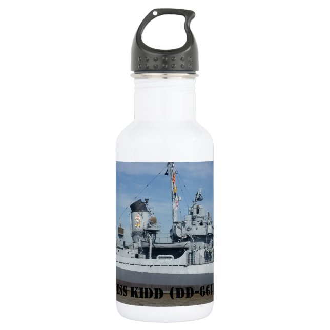 USS KIDD DD 661 EDELSTAHLFLASCHE (Vorderseite)