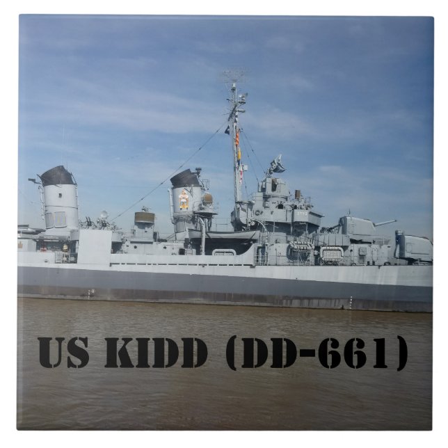 USS KIDD DD 661 FLIESE (Vorderseite)