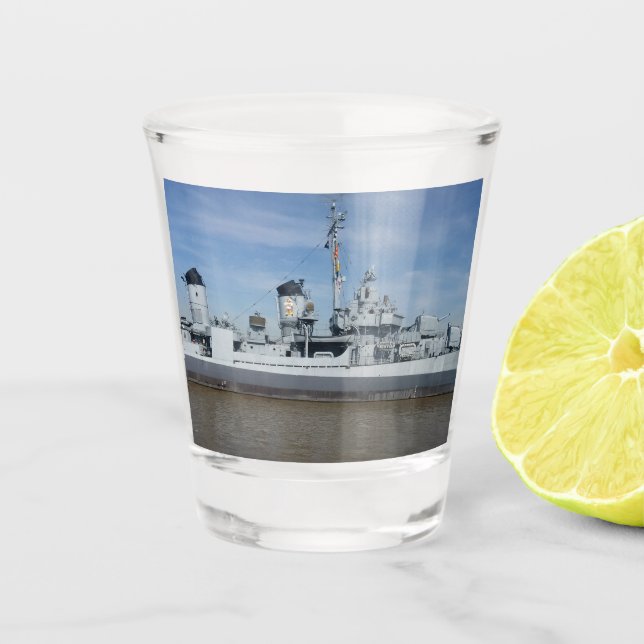 USS KIDD DD 661 SCHNAPSGLAS (Vorderseite)