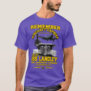 USS Langley CVL27 leichte Flugzeugträger Veteranen T-Shirt