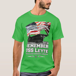 USS Leyte CV32 Essexclass Flugzeugträger Veteran T-Shirt