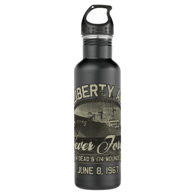 USS Liberty AGTR-5 1967 Edelstahlflasche (Vorderseite)