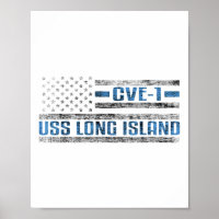 Uss Long Island Wwii Aircraft Carrier Cve-1 US Arm