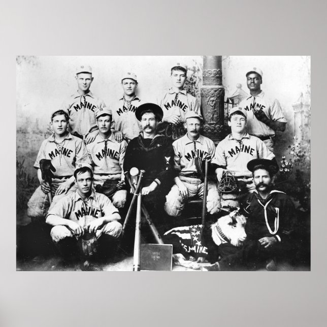 USS Maine Baseball Team, 1898 Poster (Vorne)