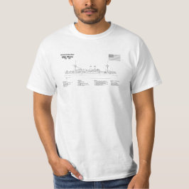 USS Maine - Schiffsplänen SD T-Shirt