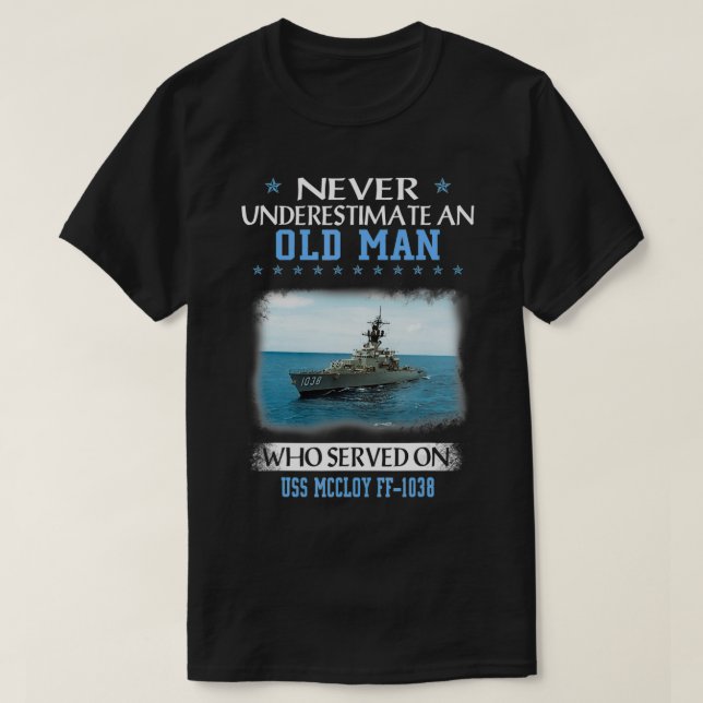 USS McCloy FF1038 Veterans Day Gift T-Shirt (Design vorne)