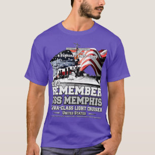 USS Memphis CL13 Omahaclass-Veteranen T-Shirt