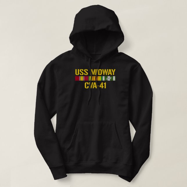 USS Midway CVA-41 Vietnam Veteran Hoodie (Design vorne)