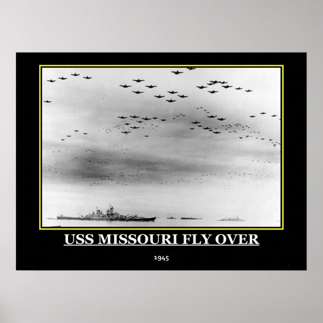 USS Missouri 1945 Poster vintage (Devant)