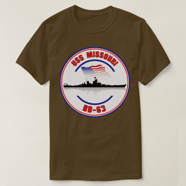 USS Missouri BB63 T-Shirt (Design vorne)