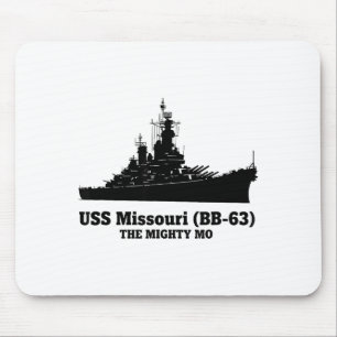 Uss Missouri Männer Frauen Bb-63 Schlachtschiff Us Mousepad