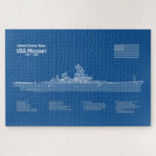 USS Missouri - Pläne für Schiffskonzepte ABD