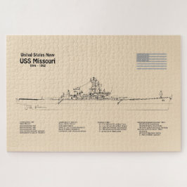 USS Missouri - Schiffs-Blueprint-Pläne SD