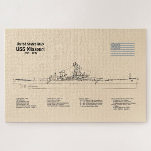 USS Missouri - Schiffs-Blueprint-Pläne SD