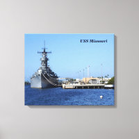 USS Missouri Wrapped Canvas