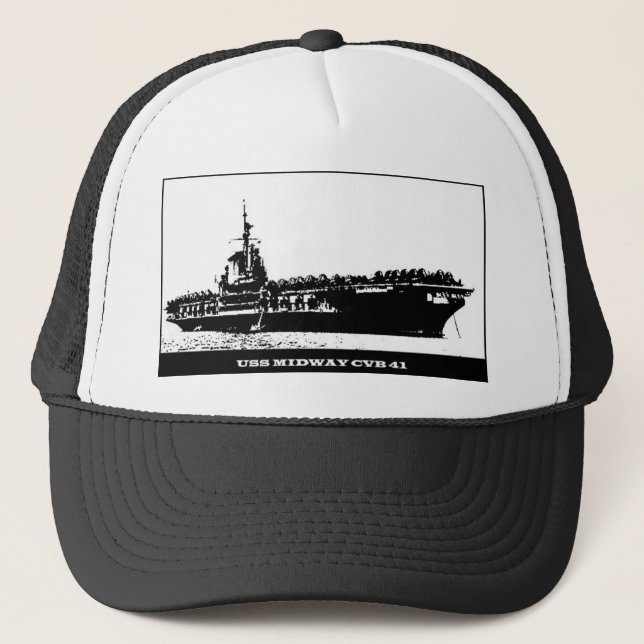 USS MITTLERES CVB-41, Marine-Schiff Truckerkappe (Vorderseite)