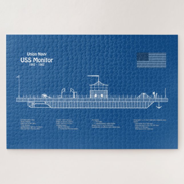 USS Monitor - Pläne für Schiffskonzepte ABD (Horizontal)