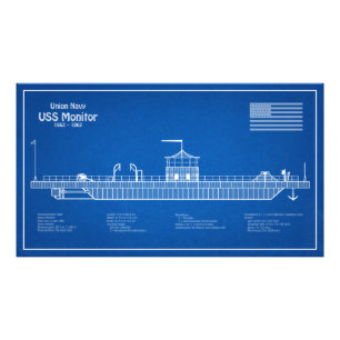 USS Monitor - Pläne für Schiffskonzepte ABD Fotodruck