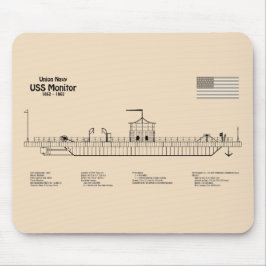 USS Monitor - Schiffskonzepte SD Mousepad