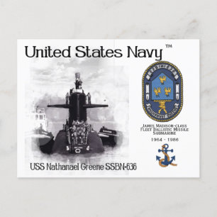 USS NATHANEAL GREENE SSBN-636 SOB. - CARTE POSTALE