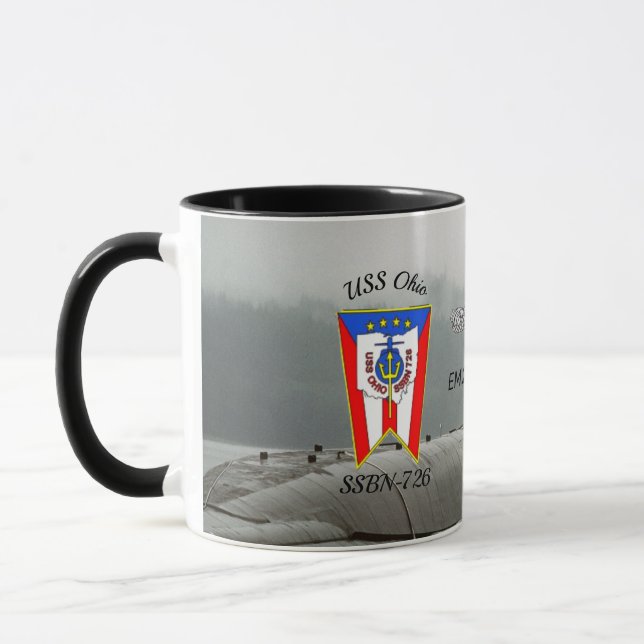 USS Ohio (SSBN-726) Mug avec photo Arrière - plan (Gauche)