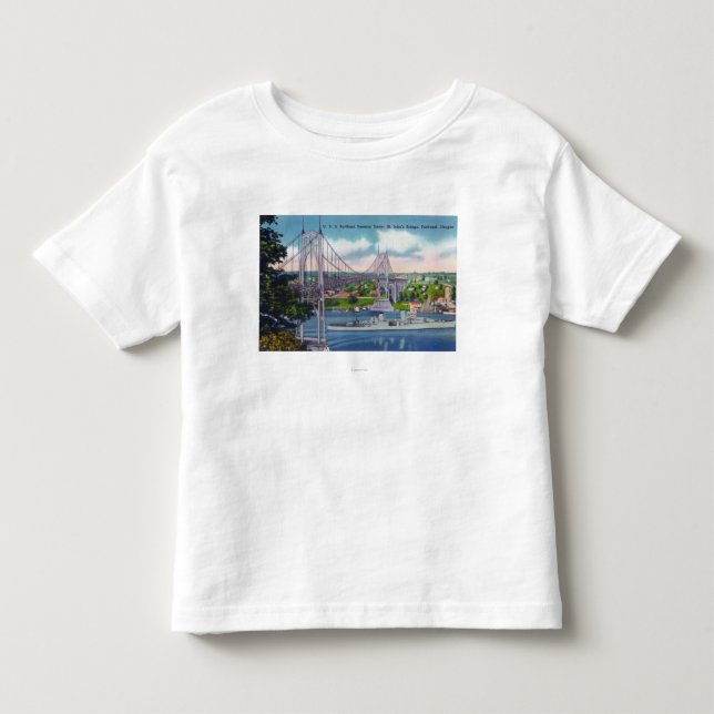 USS Portland, das unter Johannes Brücke Kleinkind T-shirt (Vorderseite)