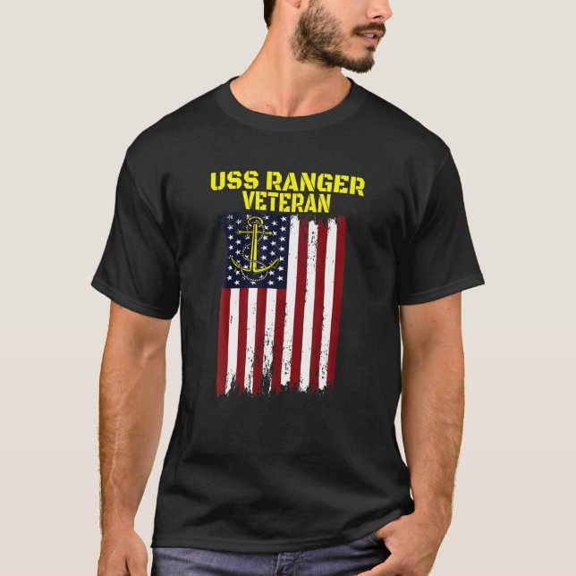 USS Ranger CV-61 CVA-61 Veteran's T-Shirt (Vorderseite)