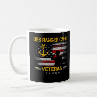 USS Ranger CV-61 Flugzeugträger Veteran Flag Vet Kaffeetasse
