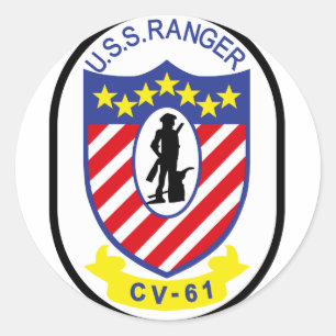 USS Ranger (CV-61) Runder Aufkleber