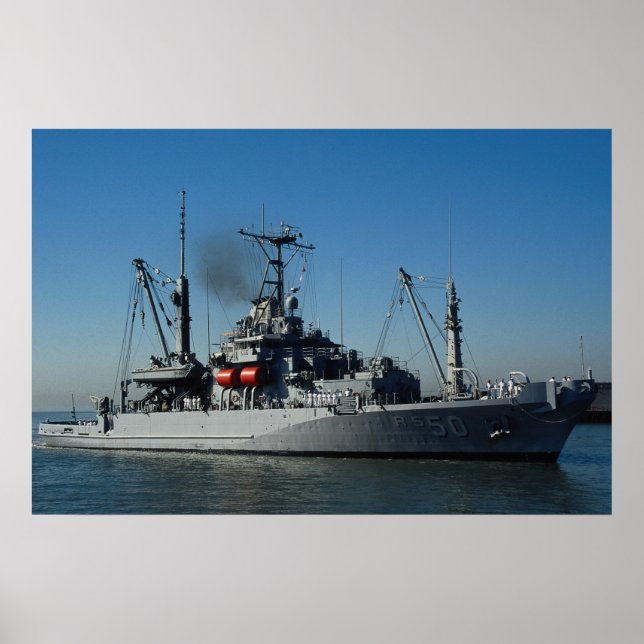 USS Safeguard", Bergungsschiff Poster (Vorne)