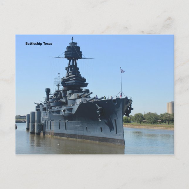 USS Schlachtschiff Texas Postkarte (Vorderseite)