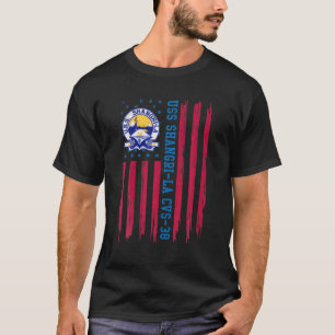 USS Shangri La CVS-38 USA Flag Aircraft Carrier Ve T-Shirt