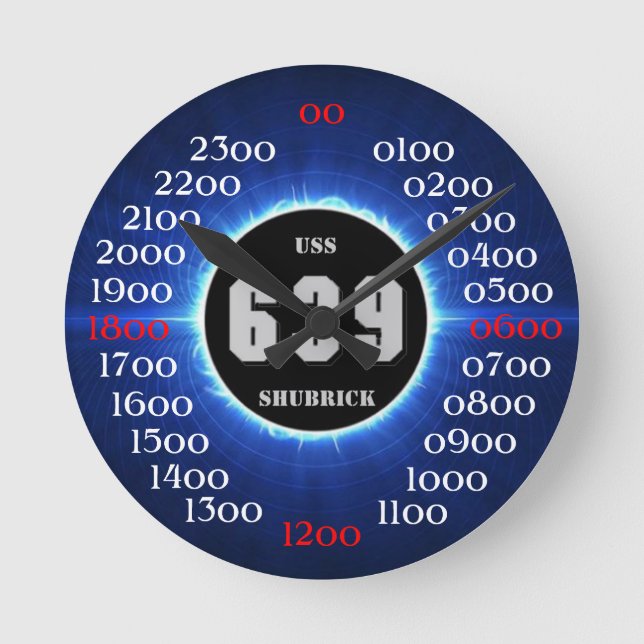 USS SHUBRICK (DD-639) RUNDE WANDUHR (Vorderseite)