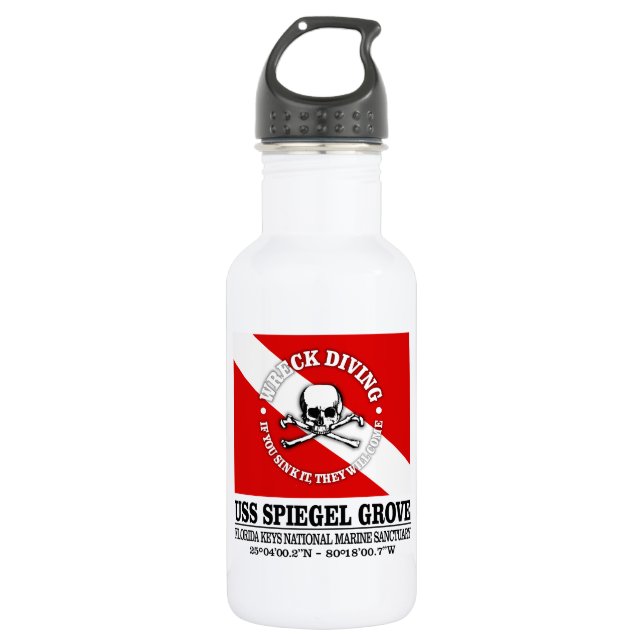 USS Spiegel Grove (beste Wracks) Edelstahlflasche (Vorderseite)