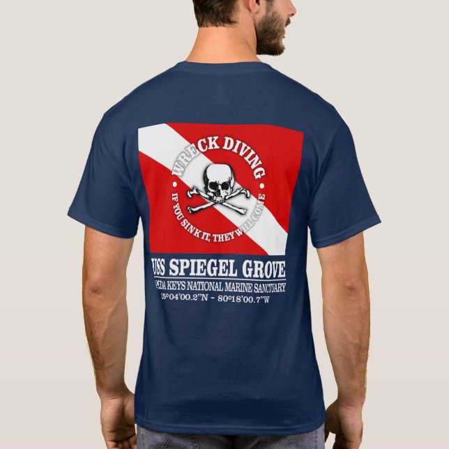 USS Spiegel Grove (beste Wracks) T-Shirt (Rückseite)