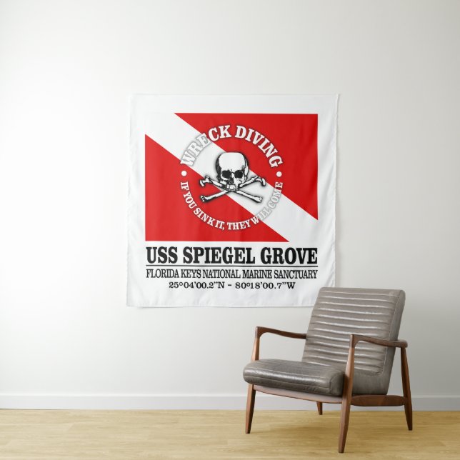 USS Spiegel Grove (beste Wracks) Wandteppich (Beispiel)