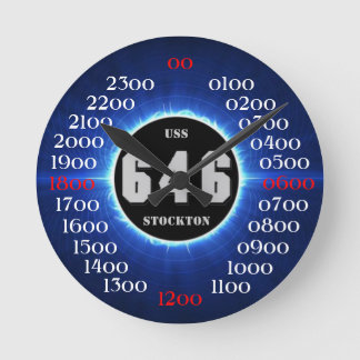 USS Stockton (DD-646) Runde Wanduhr