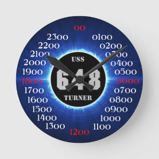 USS Turner (DD-648) Runde Wanduhr