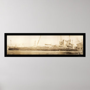 USS Utah Crew-Foto 1912 Poster