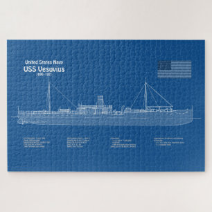 USS Vesuvius - Schiffs-Blueprint-Pläne ABD
